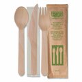 Eco-Products Wood Cutlery, Fork/Knife/Spoon/Napkin, Natural, 500PK EP-S215